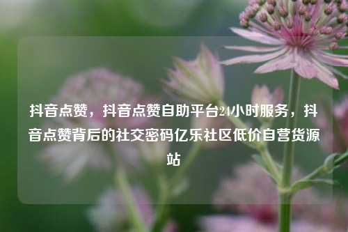 抖音点赞，抖音点赞自助平台24小时服务，抖音点赞背后的社交密码亿乐社区低价自营货源站  第1张