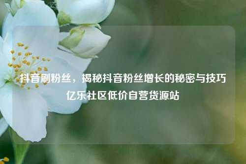 抖音刷粉丝	，揭秘抖音粉丝增长的秘密与技巧亿乐社区低价自营货源站  第1张