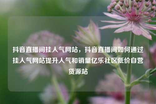 抖音直播间挂人气网站	，抖音直播间如何通过挂人气网站提升人气和销量亿乐社区低价自营货源站  第1张