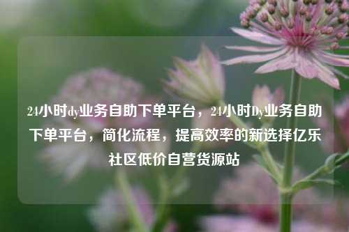 24小时dy业务自助下单平台，24小时Dy业务自助下单平台，简化流程	，提高效率的新选择亿乐社区低价自营货源站  第1张