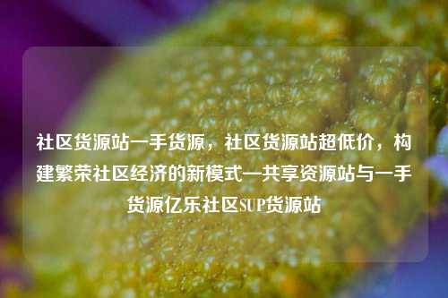 社区货源站一手货源	，社区货源站超低价，构建繁荣社区经济的新模式—共享资源站与一手货源亿乐社区SUP货源站  第1张